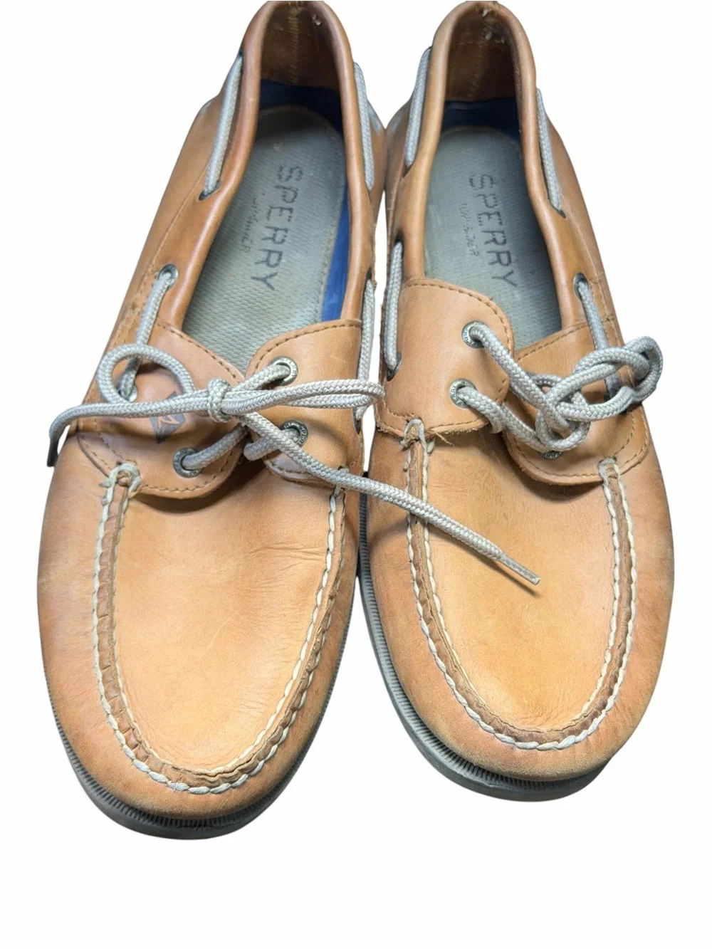Sperry Top-Sider Men’s 10M Tan Leather Authentic Original Boat Shoes Preppy